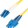 FO patch cable, LC duplex to SC duplex, 15 m, OS2, singlemode 9/125 µm, 61952D-15,0M