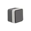 Berker 47633505 W.1 Socket Grey, IP55, Hinged Cover, Surface-Mounted