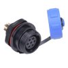 7 Pin Waterproof W13 Female Socket Panel Mount Connector IP68