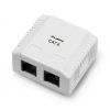 Gniazdko natynkowe 2x RJ45 Lanberg - białe - kat.6