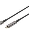 Digitus Kabel wyświetlacza USB-C® USB 3.2 Gen2 USB-C®, Złącze męskie USB-C® 10.00 m czarny konstrukcja elastyczna, ekran