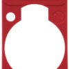 Marking plate, red for XLR panel socket, DSS-RED