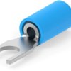Insulated forked cable lug, 1.04-2.62 mm², AWG 16 to 14, 4.32 mm, M4, blue, 130532