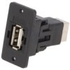 Adapter Usb A - Usb B 2.0 Gniazdo Slim Złocony Cp30609nx