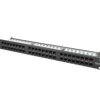 Patch panel 48 PORT 1U kat.5e czarny PPU5-1048-B