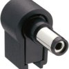 DC plug, inner Ø 2.1 mm, outer Ø 5.5 mm, black, NES/J 21 W
