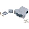 D-Sub connector housing, size: 4 (C), straight 180°, angled 90°, cable Ø 10 mm, PC, gray, 165X11899X