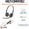 HP Poly 8X229A6 Blackwire 3225 Stereo USB-C Headset +3.5mm Plug +USB-C/A Adapte