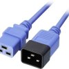 przedłużacz LINDY LINDY 1m IEC C19 auf IEC C20 Kabel blau 30120, 1.00 m, 1 szt.