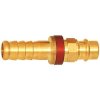 Insertion grommet, L 51 mm, 35 bar, brass, for jacks, 107684