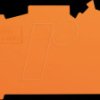 2203-6692 End and intermediate plate, thickness 0.8 mm, orange