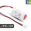 Pakiet akumulatorów NiMH 3,6V 1500mAh HT do oprawy Carina 3H (piramidka) -L51 x W30 x H28 / 96294