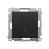 SIMON 55 Wyłącznik zwierny przycisk „światło” z podświetleniem LED szybkozłącza czarny mat TS1L.01/149 KONTAKT SIMON