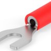Insulated forked cable lug, 0.3-1.42 mm², AWG 22 to 16, M3.5, red, 1-1377173-5