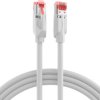 Patch cable, RJ45 plug, straight to RJ45 plug, straight, Cat 6A, S/FTP, LSZH, 0.25 m, white, K8058.0,25