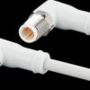 Sensor actuator cable, M12 cable plug, angled, D to M12 cable plug, angled, D, 4 pole, 1 m, mPPE, gray, 4 A, EVF544