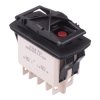 KR47CAKJJG (On)-Off-(On) Auto Rocker Switch Red 24V illuminated DPDT IP68