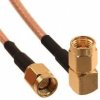 Coaxial cable, SMA plug (angled) to SMA plug (straight), 50 Ω, RG-316, grommet black, 750 mm, 135103-03-M0.75