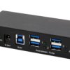 Hub USB USB 3.2 EX-11244HMS USB 4 Zewnętrzny adapter zasilania USB A, USB B, Exsys