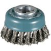 Makita D-73374 Cup Brush 80mm metal X-lock 1pc for efficient cleaning
