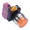 YW4L-MF2E01Q0A Amber 22mm Metal Bezel Momentary Shrouded Push Button Switch NC IP65 IDEC
