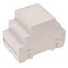 ABS DIN rail enclosure, (L x W x H) 90 x 52.6 x 65.15 mm, light gray (RAL 7035), BYB-3-90H0079