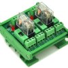 ELECTRONICS-SALON DIN Rail Mount Fused 2 DPDT 5A Power Relay Interface Module, G2R-2 24V DC Relay
