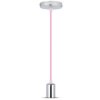 VT-7338 Lampa wisząca oprawka chrom + przewód jasny różowy 3789 V-TAC