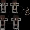 LX0707 Spring clip set, mounting kit, four spring clips for LED panels