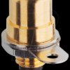 10476 RCA panel jack, front mounting, gold-plated, black