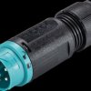 46.052.4553.6 Connector RST Mini 16i5, plug turquoise blue