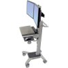 Ergotron 24-194-055 Neo-Flex Dual WideView WorkSpace Cart 22" Sit-Stand Grey