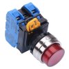 YW4L-A2E20Q4R Red 24V illuminated 22mm Metal Bezel Maintained Push Button Switch 2NO IP65 IDEC