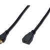 Kabel przedłużający HDMI Highspeed 1.4 z Eth. GOLD Typ HDMI A/HDMI A, M/Ż czarny 5m AK-330201-050-S