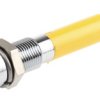 Lampka kontrolna do montażu panelowego 24V dc, Żółta 6mm LED Chrom Końcówka lutownicza RS PRO