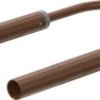 Safety measuring lead with (4 mm lamella plug, straight) to (4 mm lamella plug, straight), 0.5 m, brown, PVC, 1.0 mm², CAT II, 6