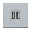 AXOLUTE Ładowarka USB typ C typ A 3A 2 modułowa aluminium HC4287C2 LEGRAND
