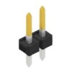 Pin header, 2 pole, pitch 2.54 mm, straight, black, SL LP 1 097 2 S