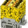 Distribution block, push-in connection, 0.14-2.5 mm², 12 pole, 17.5 A, 6 kV, yellow/black, 3002981