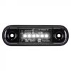 Lampa obrysowa LED biała 6 diod 12/24 V, klosz przyciemniany DARK - L1320