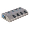 Koncentrator USB C USB 3.0 5G4AIBS-USB-HUB-EU 4 Adapter AC USB A, USB B, StarTech.com