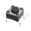 Tact-switch 6x6mm H=4,3mm (H=0,8mm) TS06-043 160gF TACTRONIC