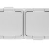 Gniazdo NT podwójne hermetyczne białe Abex Smart IP44 CB-85998