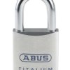 Kłódka odporna na warunki pogodowe średnica szekli: 9.5mm ABUS z kluczem W budynkach, na zewnątrz Tytan Szary