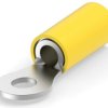 Insulated ring cable lug, 3.0-6.0 mm², AWG 12 to 10, 4.17 mm, M4, yellow, 320568