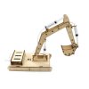 DIY Mini Wooden Hydraulic Excavator Model - Syringe-Operated Excavator Boom - Wooden DIY Educational Toy for Children