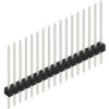 Pin header, 17 pole, pitch 2.54 mm, straight, black, 10046840