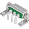 D-Sub plug, 3 pole, 3W3C, equipped, angled, solder pin, 303W3CPXX73G40X