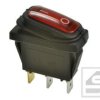 Przełącznik hermetyczny KCD3R-12VDC 20A;podśw.czerwony;4.8mm;ON-OFF;