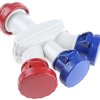 Adapter do przedłużacza sieciowego 16A Wtyczka, gniazdo 415 V 1 x 3P + N + E, 1 x 3P + E, 2 x 1P + E Scame Czerwony IP66